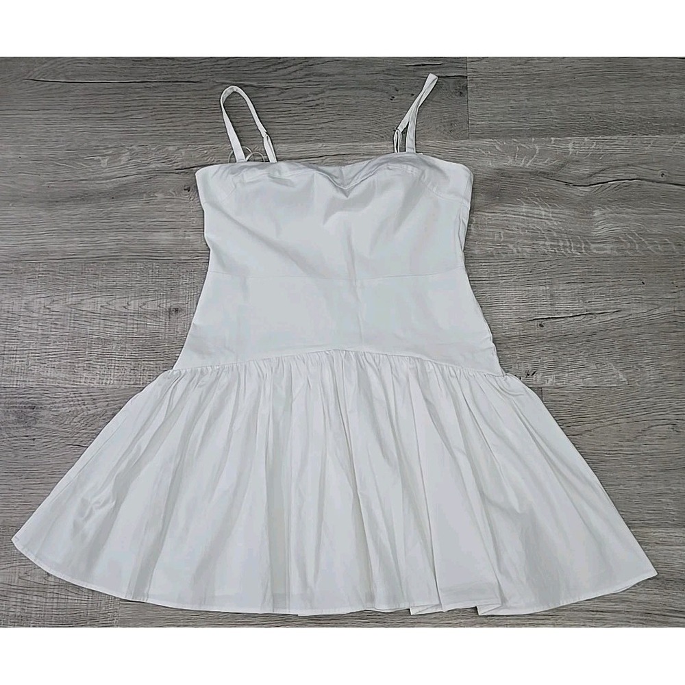 NWT Abercrombie and Fitch Y2K White Halter Top Ruffle Skirt Summer Dress